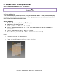 Lesson Plan C-Clamp Parametric Modeling Skill Builder  Advanced Engineering Design and Presentation
