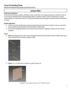Lesson Plan Crazy for Reading Straw  Advanced Engineering Design and Presentation