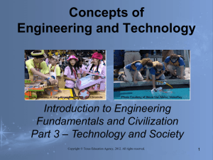 Concepts of Engineering and Technology Introduction to Engineering Fundamentals and Civilization