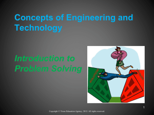 Concepts of Engineering and Technology Introduction to Problem Solving