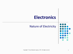 Electronics Nature of Electricity 1