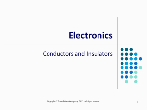 Electronics Conductors and Insulators 1