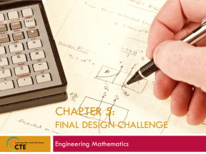 CHAPTER 5: FINAL DESIGN CHALLENGE Engineering Mathematics