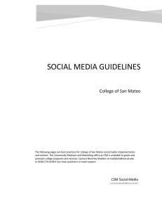 SOCIAL MEDIA GUIDELINES  College of San Mateo