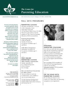 Parenting Education The Center for