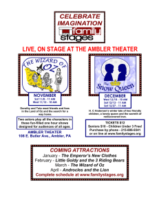 LIVE, ON STAGE AT THE AMBLER THEATER CELEBRATE IMAGINATION NOVEMBER