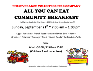 ALL YOU CAN EAT COMMUNITY BREAKFAST  Sunday, September 21