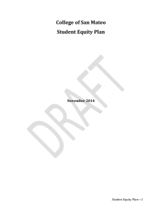 College of San Mateo Student Equity Plan November 2014