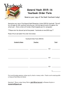 General Nash 2015-16  Yearbook Order Form