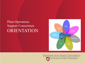 ORIENTATION Plant Operations Support Consortium