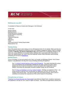 RCM News for June 2011 Building Holiday