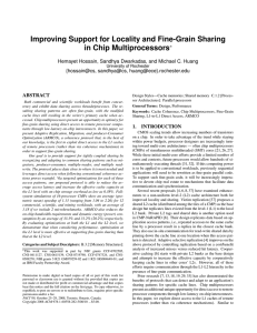 Improving Support for Locality and Fine-Grain Sharing in Chip Multiprocessors