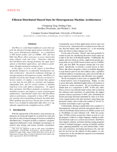 Efficient Distributed Shared State for Heterogeneous Machine Architectures
