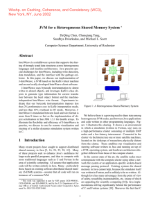 JVM for a Heterogeneous Shared Memory System