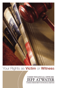 Your Rights as or Victim Witness