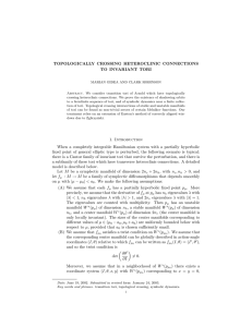 TOPOLOGICALLY CROSSING HETEROCLINIC CONNECTIONS TO INVARIANT TORI