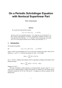 On a Periodic Schr ¨ odinger Equation with Nonlocal Superlinear Part Nils Ackermann