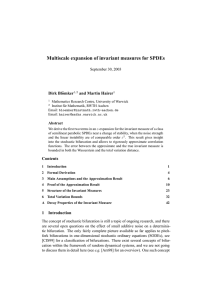 Multiscale expansion of invariant measures for SPDEs Dirk Bl¨omker and Martin Hairer