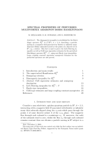 SPECTRAL PROPERTIES OF PERTURBED MULTIVORTEX AHARONOV-BOHM HAMILTONIANS