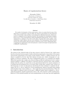 Basics of regularization theory Alessandra Celletti