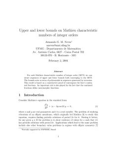 Upper and lower bounds on Mathieu characteristic numbers of integer orders