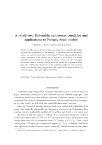 A relativized Dobrushin uniqueness condition and applications to Pirogov-Sinai models