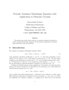 Periodic Nonlinear Schr¨ odinger Equation with Application to Photonic Crystals