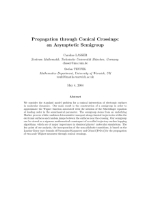 Propagation through Conical Crossings: an Asymptotic Semigroup