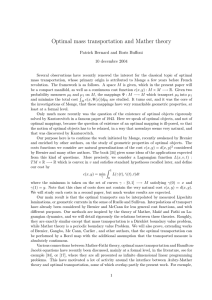 Optimal mass transportation and Mather theory Patrick Bernard and Boris Buffoni