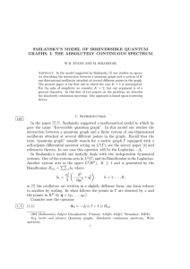 SMILANSKY’S MODEL OF IRREVERSIBLE QUANTUM GRAPHS, I: THE ABSOLUTELY CONTINUOUS SPECTRUM