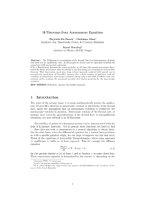 H-Theorems from Autonomous Equations