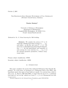 October 2, 2005 The Boltzmann-Sinai Ergodic Hypothesis in Full Generality N´