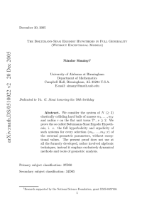 December 20, 2005 The Boltzmann-Sinai Ergodic Hypothesis in Full Generality