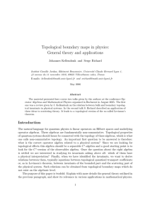 Topological boundary maps in physics: General theory and applications