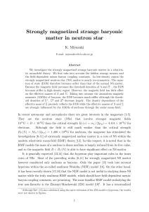 Strongly magnetized strange baryonic matter in neutron star K. Miyazaki