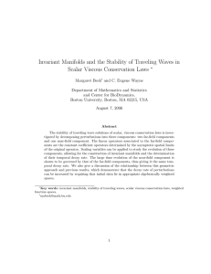 Invariant Manifolds and the Stability of Traveling Waves in