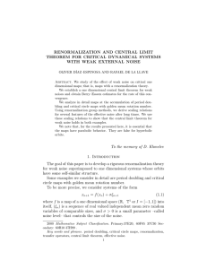 RENORMALIZATION AND CENTRAL LIMIT THEOREM FOR CRITICAL DYNAMICAL SYSTEMS