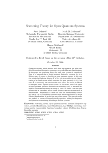 Scattering Theory for Open Quantum Systems