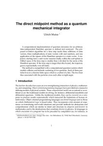 The direct midpoint method as a quantum mechanical integrator Ulrich Mutze