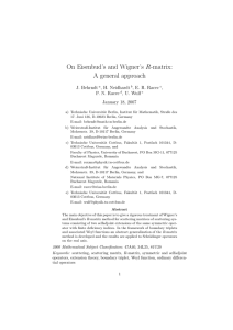On Eisenbud’s and Wigner’s R-matrix: A general approach J. Behrndt , H. Neidhardt
