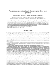 Phase space reconstruction in the restricted three-body problem Marian Gidea , Frederick Deppe