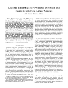 Logistic Ensembles for Principal Direction and Random Spherical Linear Oracles