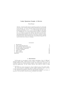 Leaky Quantum Graphs: A Review Pavel Exner