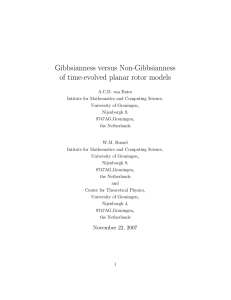 Gibbsianness versus Non-Gibbsianness of time-evolved planar rotor models ,