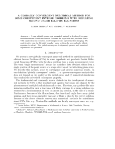 A GLOBALLY CONVERGENT NUMERICAL METHOD FOR SECOND ORDER ELLIPTIC EQUATIONS