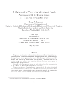A Mathematical Theory for Vibrational Levels Associated with Hydrogen Bonds II :