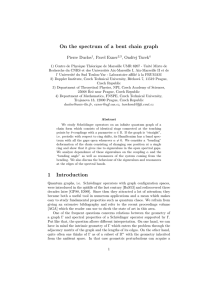 On the spectrum of a bent chain graph Pierre Duclos