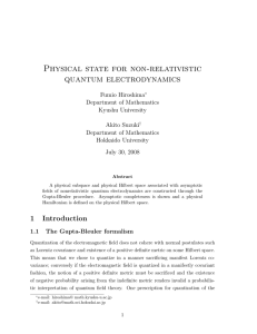 Physical state for non-relativistic quantum electrodynamics