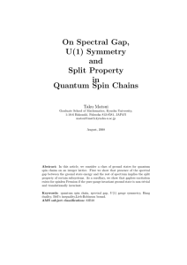 On Spectral Gap, U(1) Symmetry and Split Property