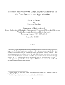 Diatomic Molecules with Large Angular Momentum in the Born–Oppenheimer Approximation